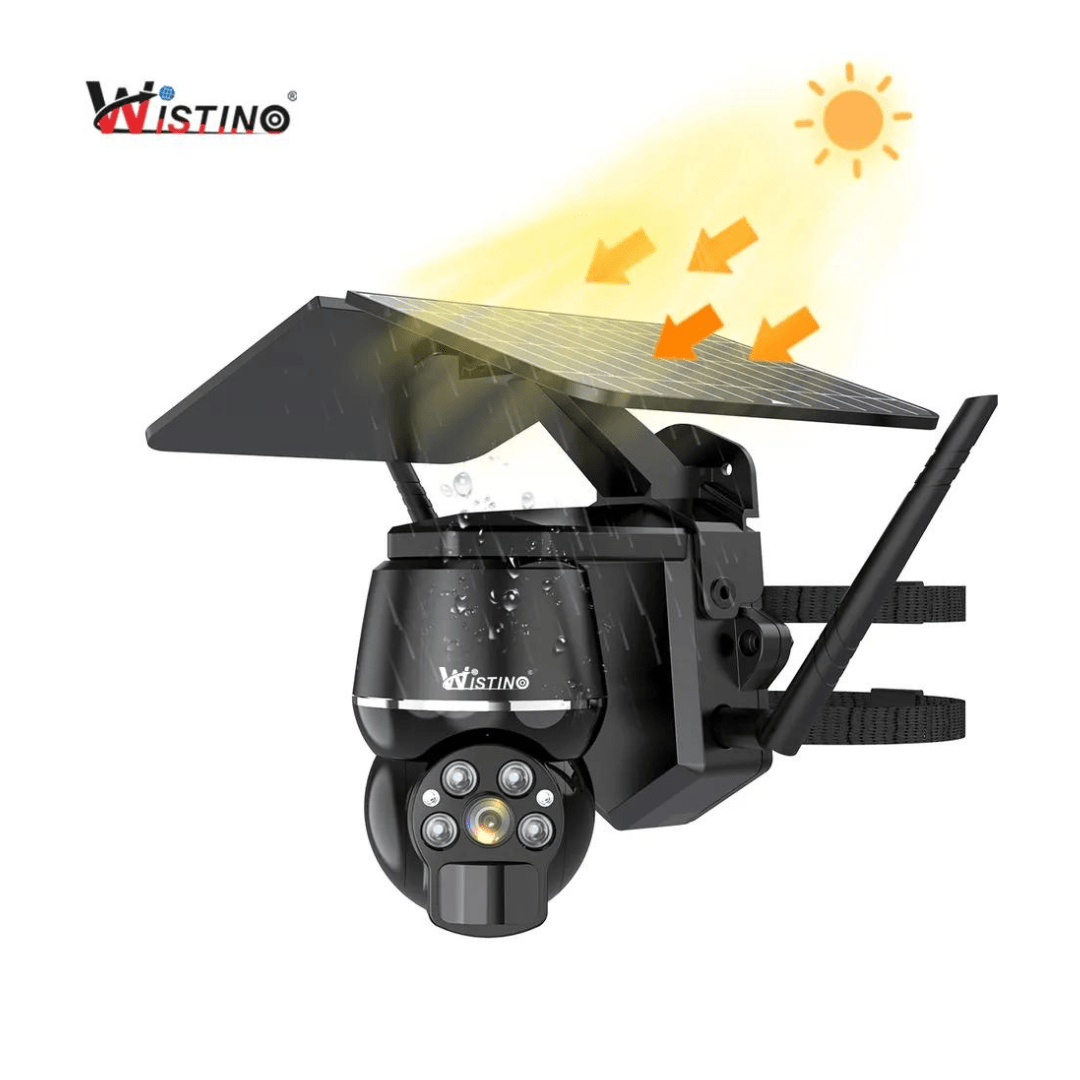 Camera Supraveghere cu Panou Solar WIFI, Rezolutie 5MP, Rezistenta la Apa, Control din Aplicatie - Taggo.ro