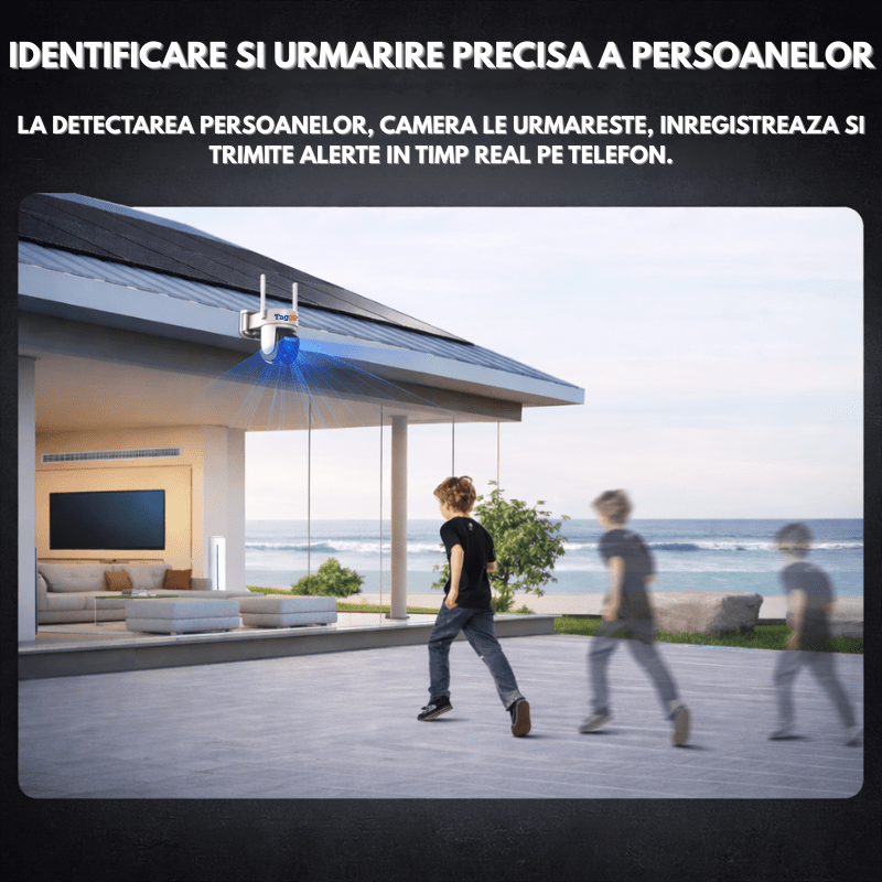 Camera Supraveghere Exterior 4G Ultra HD, Full Color, functie AOV, 4MP, 10XZOOM, Incarcare Solara, Rotire Din Aplicatie, Rezistenta La Apa IP 66 - Taggo.ro