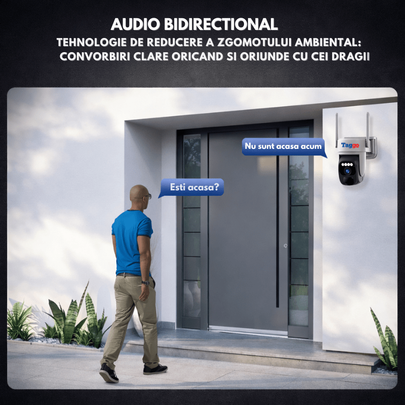 Camera Supraveghere Exterior 4G Ultra HD, Full Color, functie AOV, 4MP, 10XZOOM, Incarcare Solara, Rotire Din Aplicatie, Rezistenta La Apa IP 66 - Taggo.ro