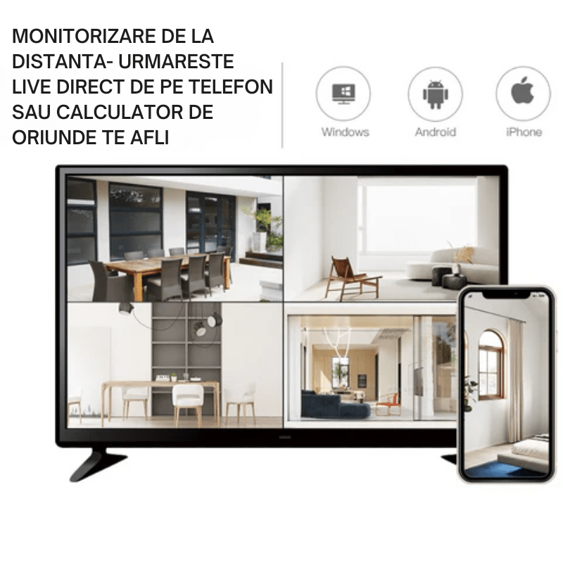 Camera Supraveghere Smart, Conexiune 4G, Rezistenta la apa si praf, Comunicare bidirectionala - Taggo.ro