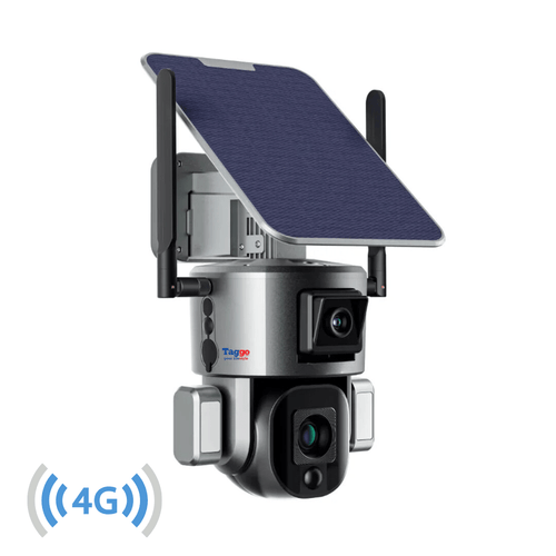 Camera Supraveghere Solara 4G 4K Ultra HD 6.0 mm Lentila, Dual Camera 8 MP (4MP+4MP), Rotire Din Aplicatie, Rezistenta La Apa IP 66