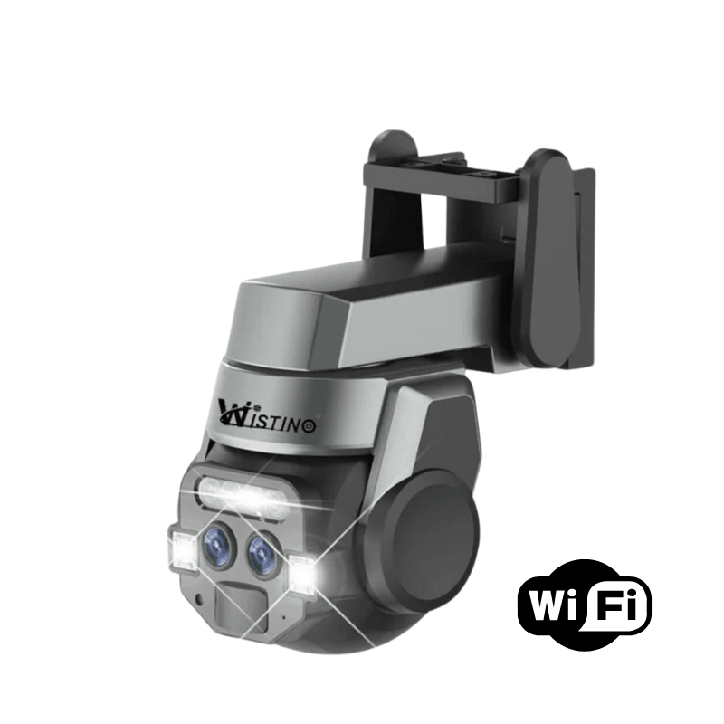 Camera Supraveghere WIFI, 4K, 3MP+3MP, Urmarire automata, 10X ZOOM Automat, Rezistenta La Apa IP 66 - Taggo.ro