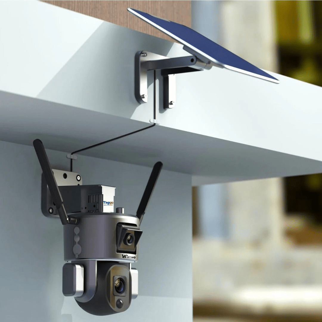 Camera Supraveghere WiFi 4K Ultra HD, Dual Camera 4MP+4MP, 10X Optical ZOOM, Incarcare Solara, Rotire Din Aplicatie, Rezistenta La Apa IP 66 - Taggo.ro