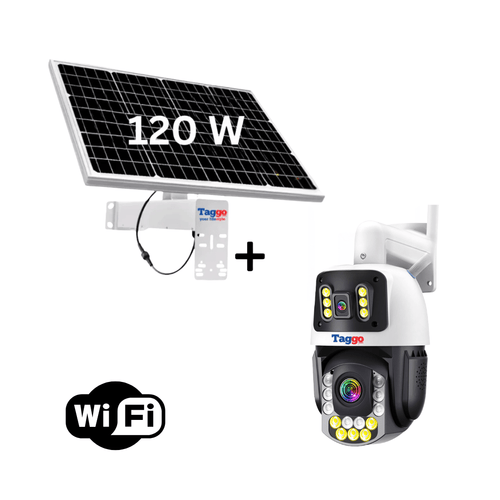 Camera Supraveghere cu Panou Solar si Conexiune WIFI, Rezolutie 4K 8MP, Zoom Optic 50X, PTZ Exterior, 24/7