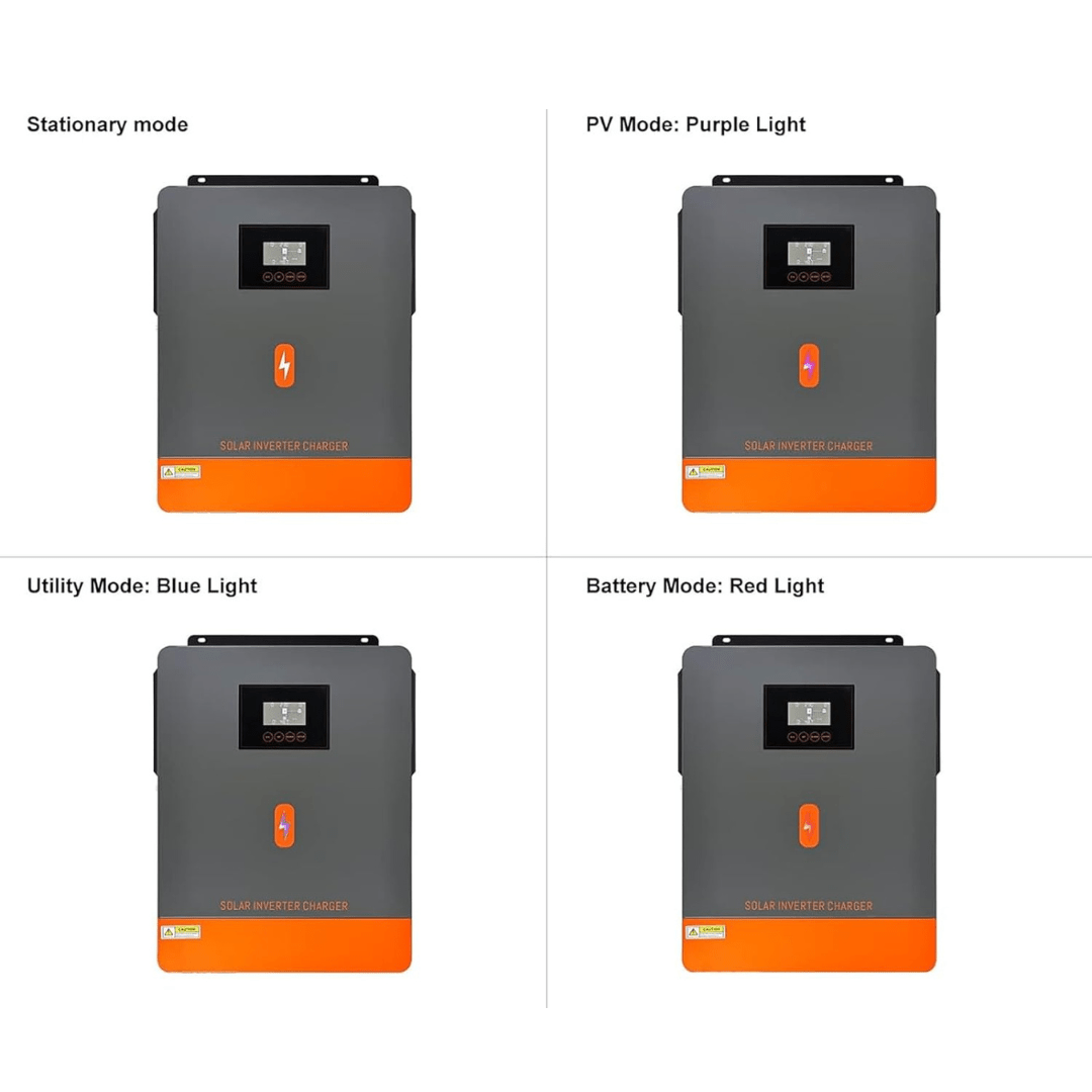 Invertor Hibrid PowMr 6.2 KW/12.4 KW/48 V, Hibrid Offgrid Sinus Pur cu Regulator MPPT si Modul Wifi Inclus - Taggo.ro