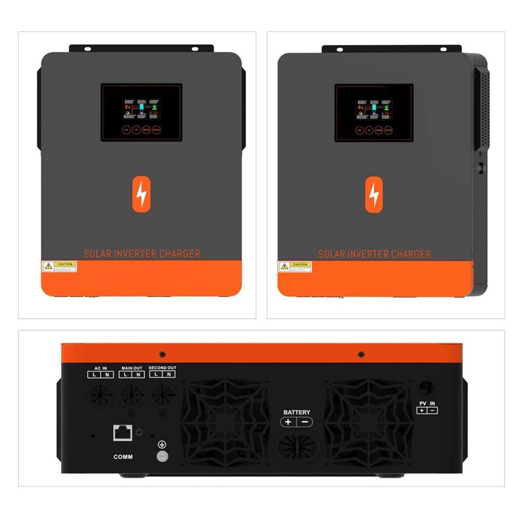 Invertor Hibrid PowMr 6.2 KW/12.4 KW/48 V, Hibrid Offgrid Sinus Pur cu Regulator MPPT si Modul Wifi Inclus - Taggo.ro
