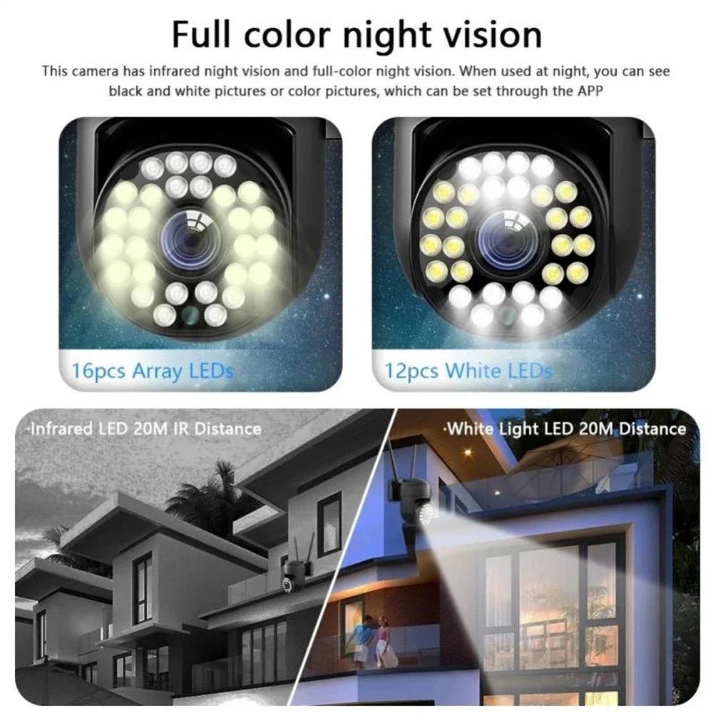 Camera de supraveghere Taggo neagră, WiFi, 2MP, control din aplicație, comunicare bidirecțională și IR, vizualizare clară