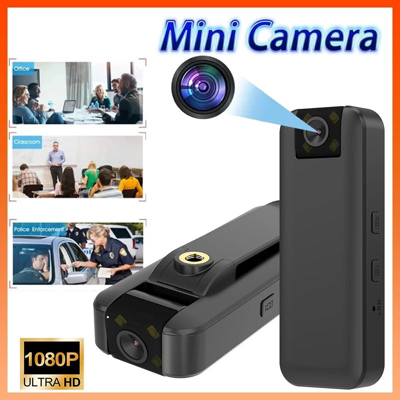 Mini cameră ascunsă Taggo 4K pentru foto și video, compactă, cu acumulator inclus și clips pentru prindere ușoară.