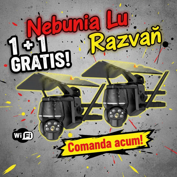 Pachet cu 2 Camere Supraveghere Solare WIFI 5MP