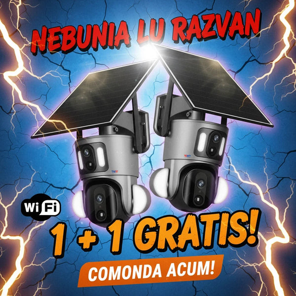 Pachet cu 2 Camere Supraveghere Solare WIFI 5MP