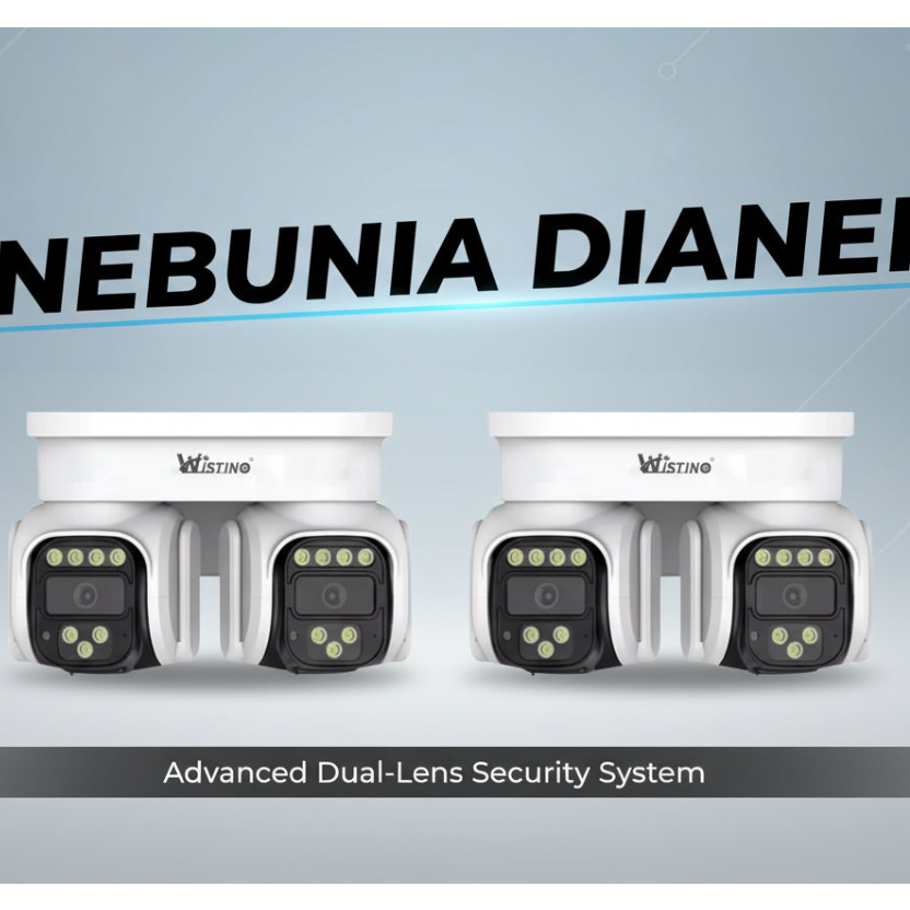 Pachet 2 camere de supraveghere WIFI 4K, 2 lentile 360 , Detectie dubla, Control din aplicatie, Comunicare bidirectionala, Urmarire automata - Taggo.ro