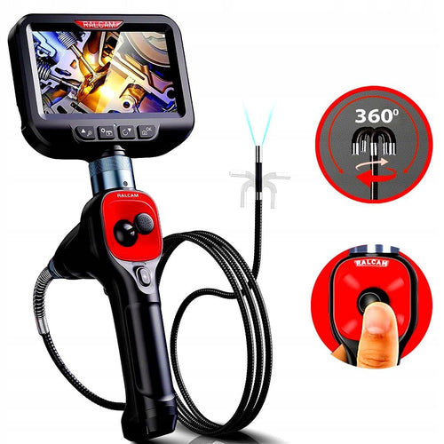 Camera endoscopica Ralcam F606B cu accesorii, cameră 6.2 mm, display 4.3 inch 1280x720 HD, unghi 360°, autonomie până la 6 ore, cablu 1 M, multicolor