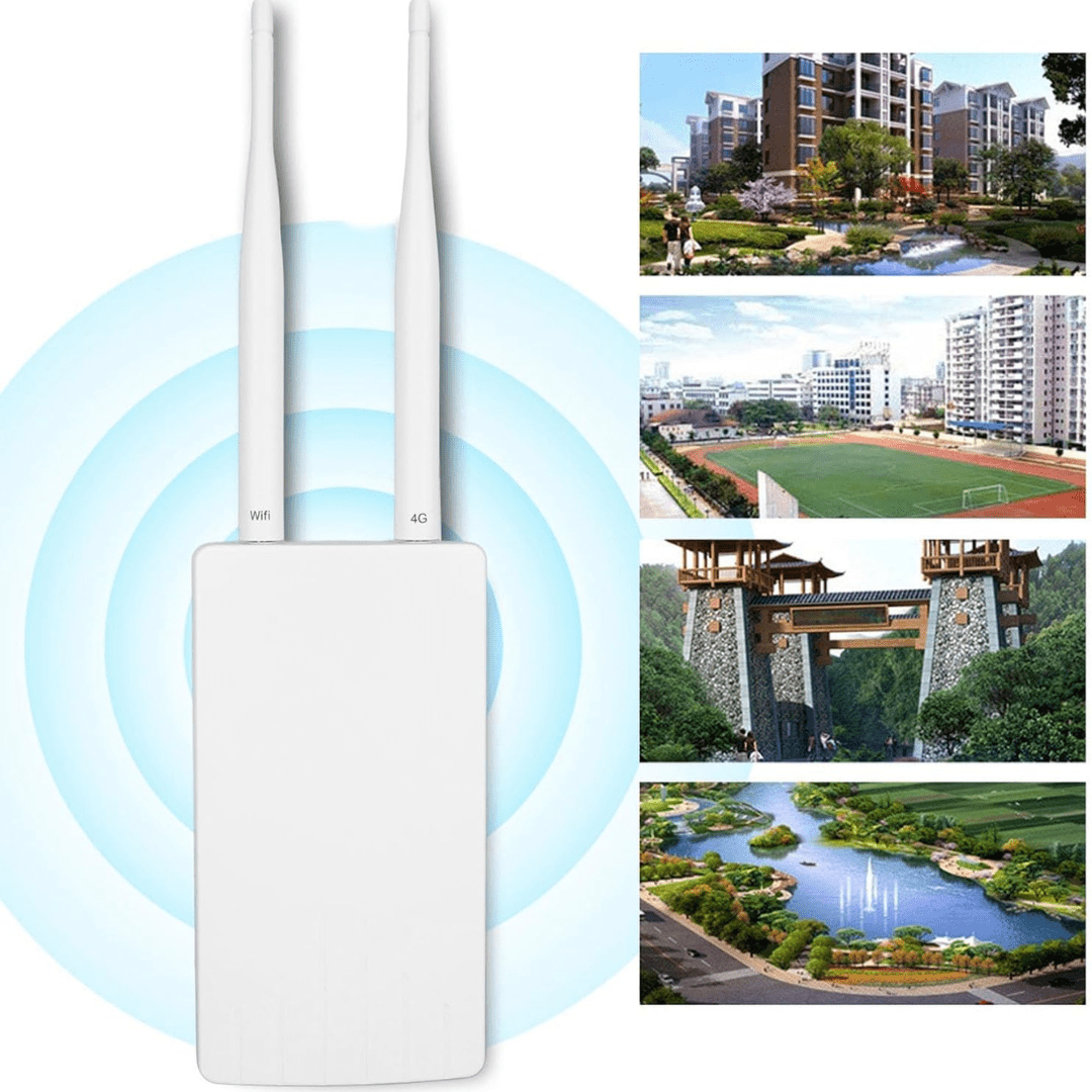 Router Exterior IP65 Wireless 300Mbps, Slot Cartela SIM 4G 5G, 2 antene externe, 1 x LAN, 12V - Taggo.ro