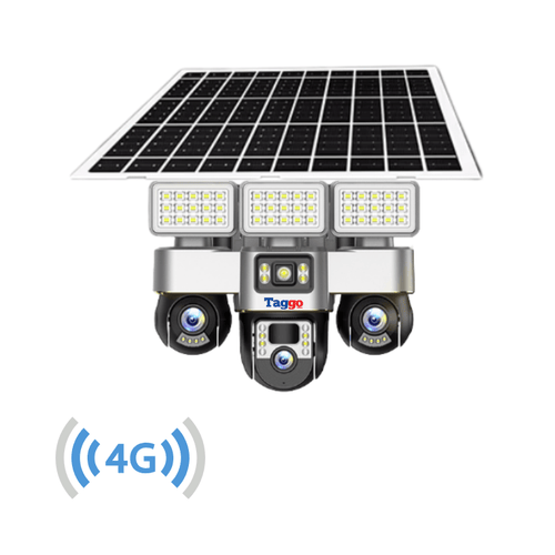 Camera de Supraveghere cu Panou Solar, Conexiune 4G, 12MP, Detectie miscare, Vedere pe Timp de Noapte, Urmarire Miscare Umana, Rezistent la Apa/Intemperi, Comunicare Bidirectionala