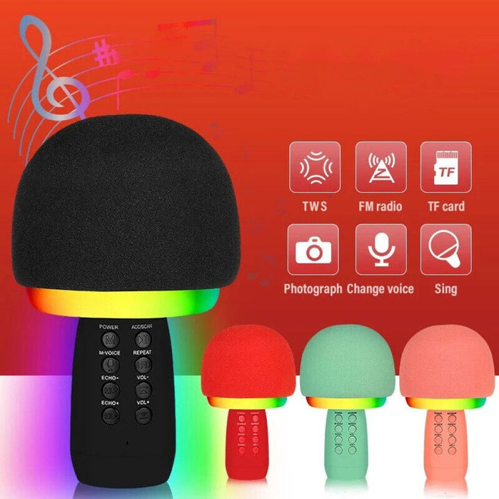 Microfon Karaoke Andowl MC910, Bluetooth, RGB - Taggo.ro
