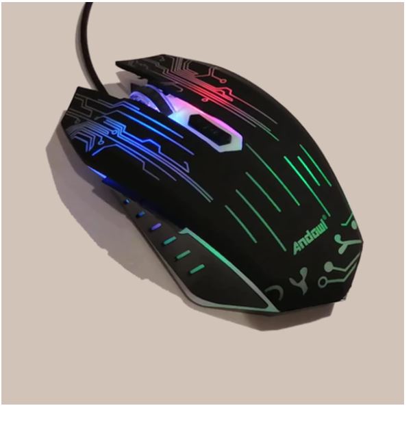 Kit Gaming, Tastatura si Mouse cu Iluminare RGB, Andowl - Taggo.ro