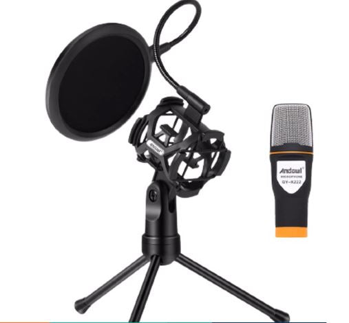 Microfon cu suport si condansator antifonat cu tehnologie noise cancellation - Taggo.ro