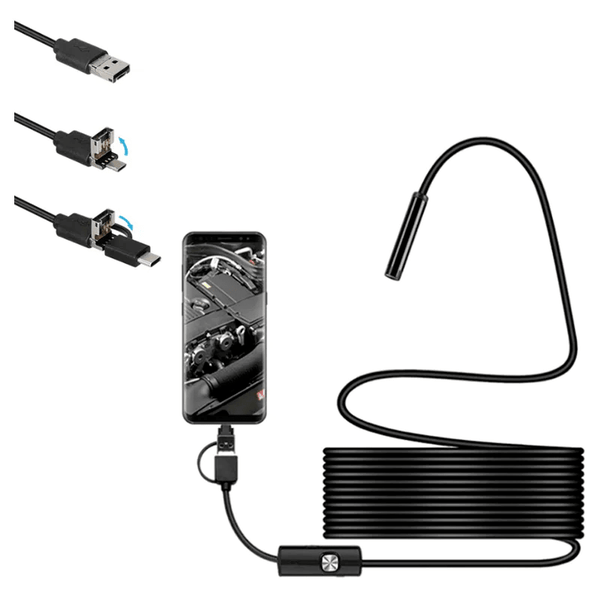 Camera Endoscop Rezistenta La Apa IP67, USB, LED ajustabil, Android, 5m - Taggo.ro