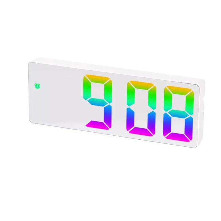 Ceas Digital Cu Alarma, Display LED Color , Functie Snooze, Temperatura - Taggo.ro