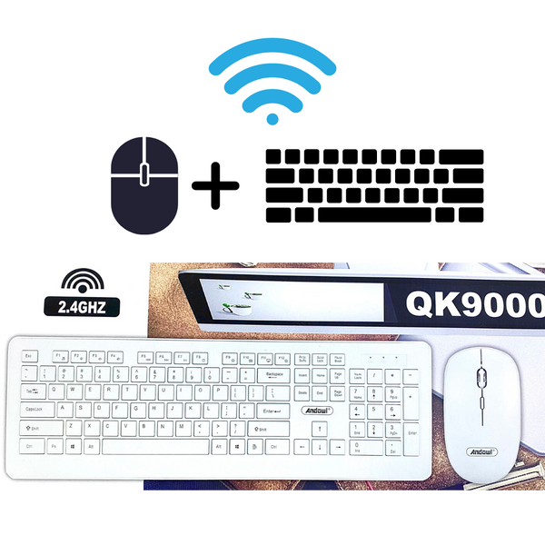 Set tastatura mouse, wireless 2.4, indicator baterie QK9000 - Taggo.ro