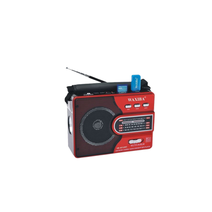 Radio FM/SW X-Bass, MP3, USB, slot card SD, lanterna, antena, baterie reincarcabila, 3 V - Taggo.ro