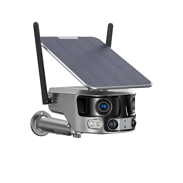 Camera Supraveghere Exterior Wifi Solara Panoramic 4K, 8MP, ZOOM 4X, Panou Solar 6W, 21700 mAh, WIFI 6, fara Fire, Aplicatie - Taggo.ro