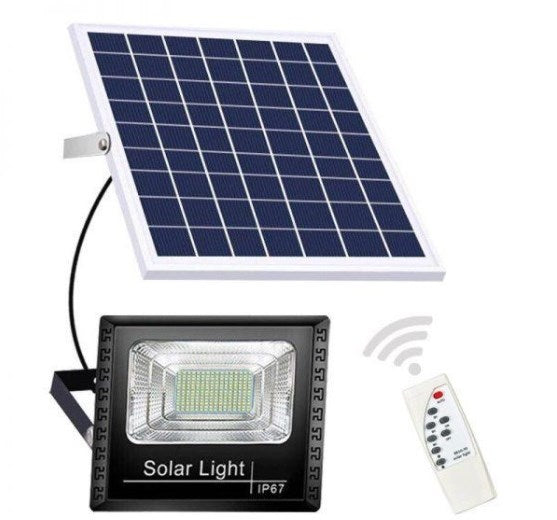 Proiector LED 300W cu Panou Solar, Rezistent la Apa IP67, cu Telecomanda - Taggo.ro