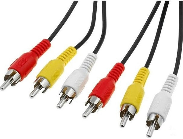 Cablu AV 3RCA-3RCA Quality, 1.5 M Lungime, pentru TV, DVD Player sau Gaming - Taggo.ro