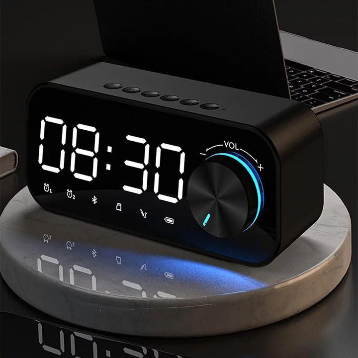 Boxa Portabila Bluetooth cu Ceas Digital ( Alarma Trezire, Lumina de Noapte ) - Taggo.ro