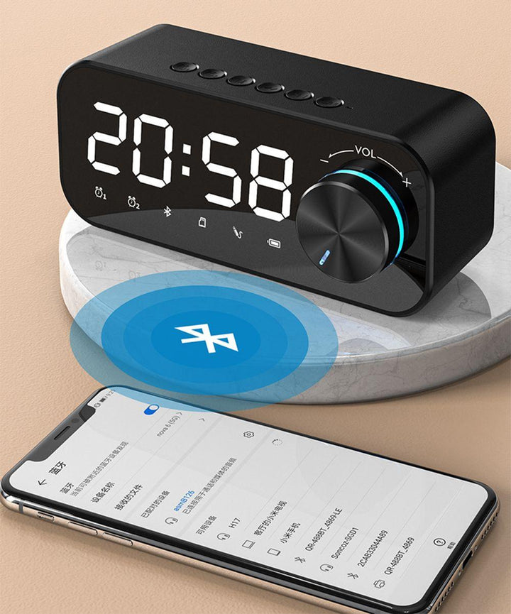 Boxa Portabila Bluetooth cu Ceas Digital ( Alarma Trezire, Lumina de Noapte ) - Taggo.ro