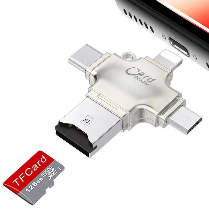 Cititor Card Sd 4 in 1 PC, iPhone, Android, Tip C - Taggo.ro