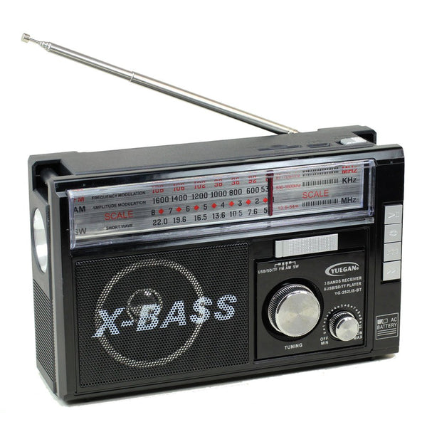 Mp3 Radio YG-252US-BT cu Panou Solar, USB, Bluetooth, Lanterna - Taggo.ro