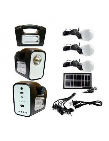 Kit Iluminare 3 Becuri LED Cu Incarcare Solara Camping GDLITE-3, Panou, Incarcare USB - Taggo.ro