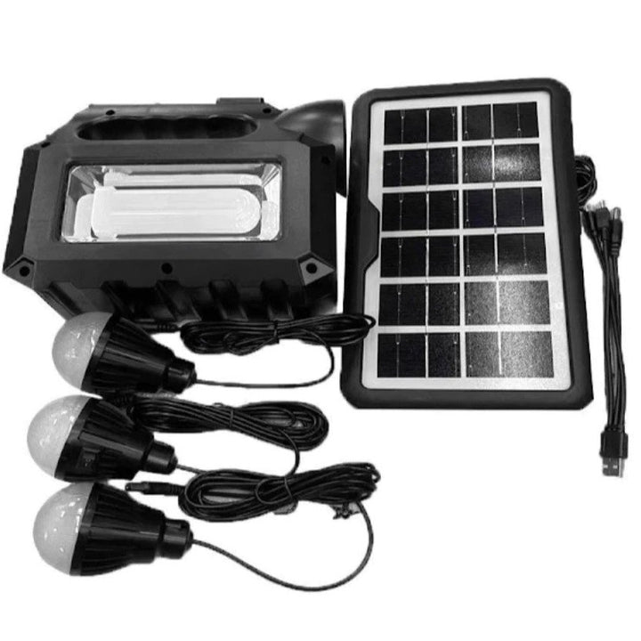 Kit Solar GD-8017 MUSIC Portabil cu 3 Becuri, Bluetooth, Mp3, 8000mAh - Taggo.ro