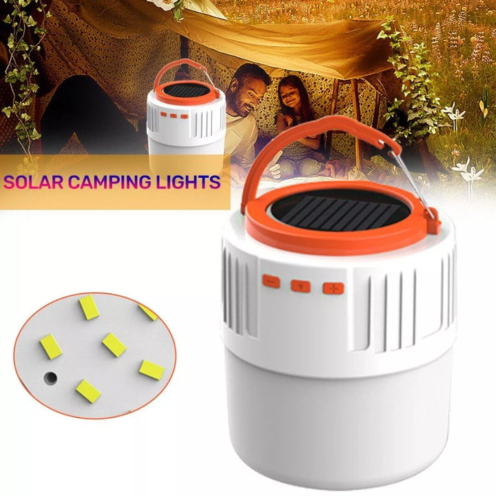 Boxa Portabila Lanterna solara cu 42 LED, reincarcabila prin USB, cu lumina difuzor fara fir, lampa pentru cort de camping, pentru iluminat de urgenta - Taggo.ro