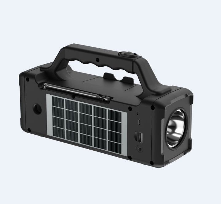 Boxa portabila cu panou solar CCLamp CL-16, cu Bluetooth, USB, si radio FM - Taggo.ro