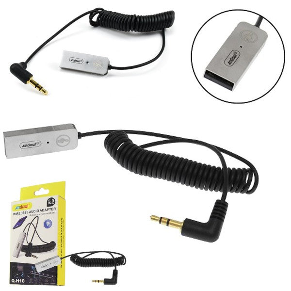 Transmitator Audio Fara Fir Bluetooth Plug & Play Q-H10 Cu Mufa USB De 3,5 Mm - Taggo.ro