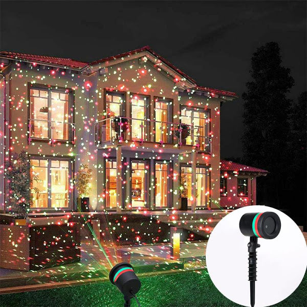 Proiector Laser Light cu lumini verzi si rosii pentru exteriorul casei - Taggo.ro