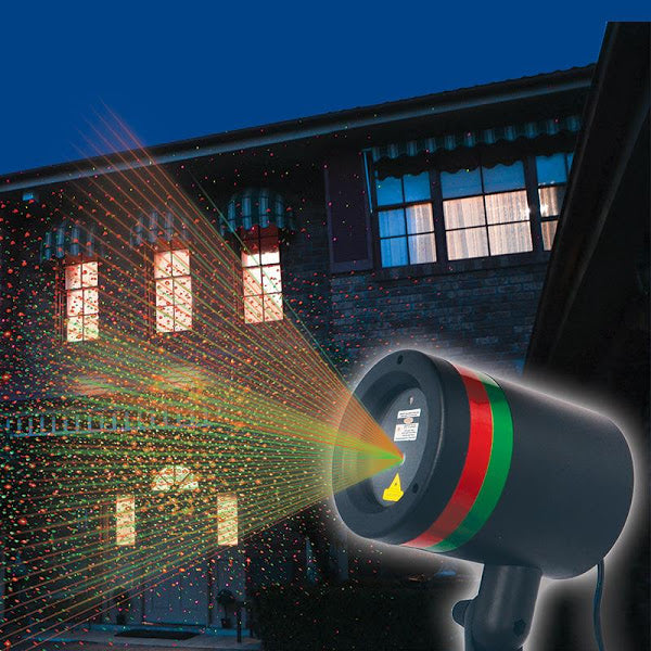 Proiector Laser Light cu lumini verzi si rosii pentru exteriorul casei - Taggo.ro